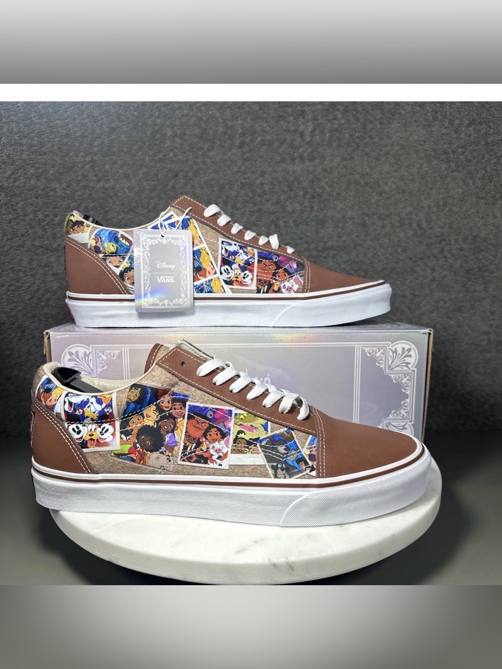 Vans Old Skool Disney 100 Scrapbook Mult Mid Top Mens Size 6.5 Womens 8 New
